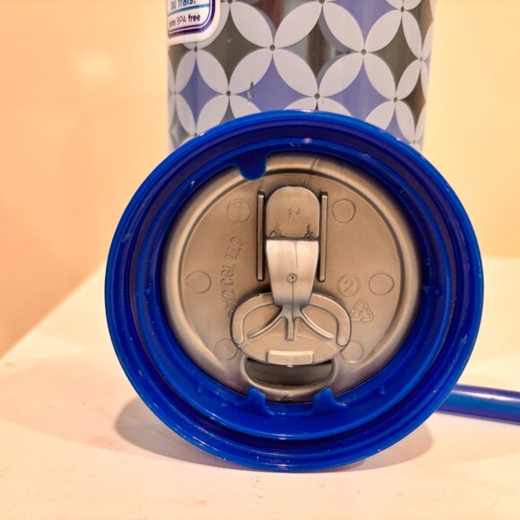 Cool Gear 16oz Can Travel Mug with Straw Radial Star Graphic NWOT Plastic - Picture 7 of 11